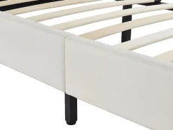 Lit 140 x 190 cm - Simili - Blanc - CORNELIUS II