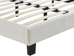 Lit 140 x 190 cm - Simili - Blanc - CORNELIUS II