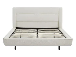 Lit 140 x 190 cm - Tissu bouclette - Beige - ISYDE