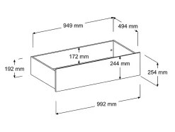 Lit 90 x 190/200 cm avec rangements - Blanc et naturel - PAULETTE