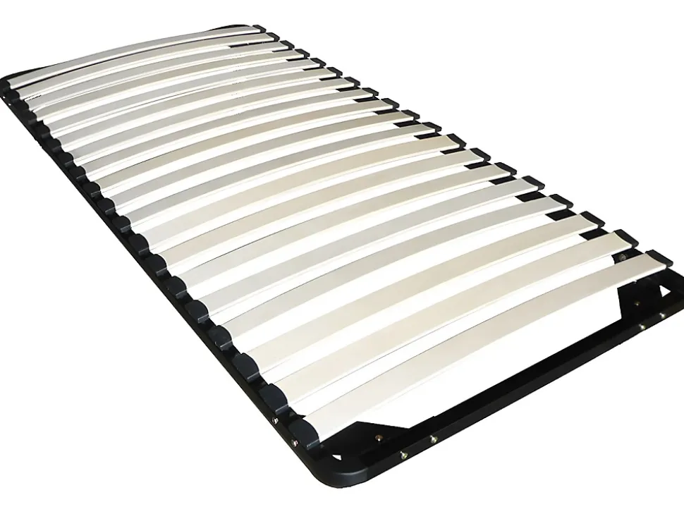 Lit 90 x 190/200 cm avec rangements - Blanc et naturel + Sommier + Matelas - PAULETTE