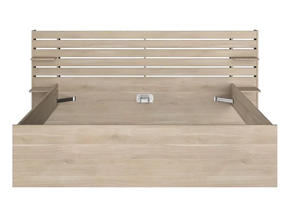 Lit 180 x 200 cm avec rangements - Coloris : Naturel - TENALIA