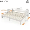 Lit adulte lit 90x200 cm lit de jour lit évolutif Single pin massif blanc