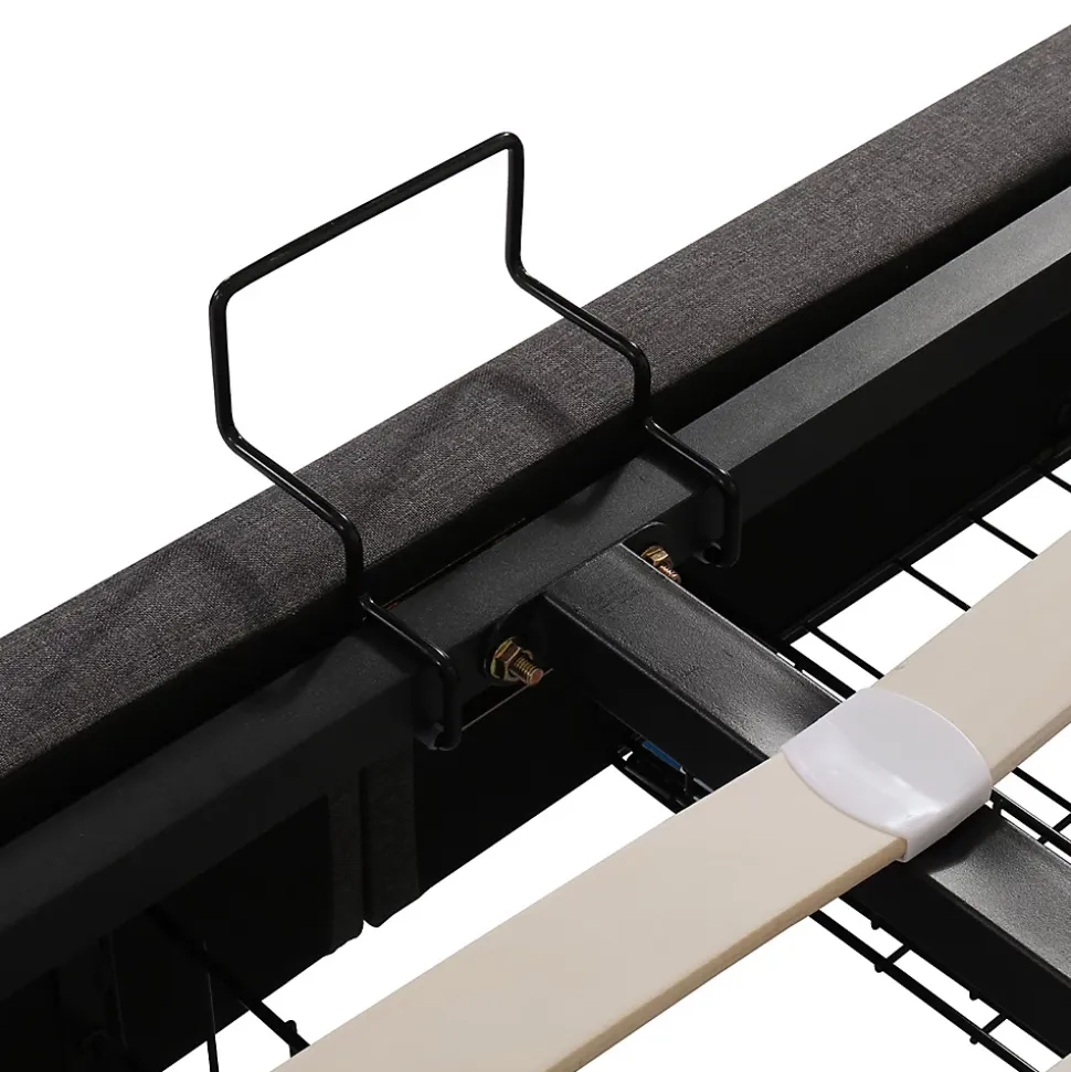Lit adulte lit 160x200 cm lit rembourré hydraulique lit de rangement avec éclairage led lit double lin gris