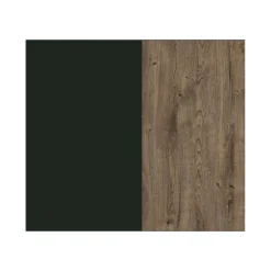 Lit adulte 180x200 collection ASSIA. Coloris vert kaki et finitions aspect chene.