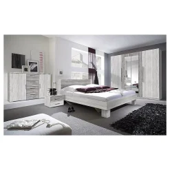 Lit adulte 180x200 collection IRINA. Coloris gris clair et gris foncé