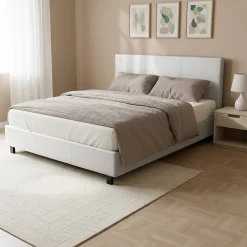 Lit ATLANTA 160x200 + 1 sommier / Blanc