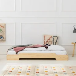 Lit au sol 90x190 sommier inclus Lola Bois