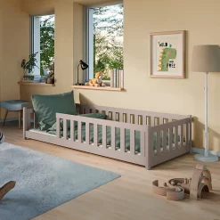 Lit au sol 90x200 sommier inclus Maya Cachemire