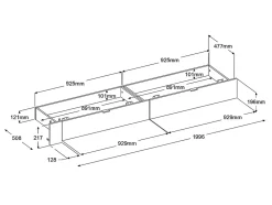 Lit avec 2 tiroirs 160 x 200 cm - Coloris : Naturel et blanc brillant - VELONA