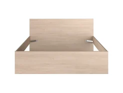 Lit avec 2 tiroirs 160 x 200 cm - coloris : Naturel et beige - VELONA