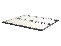 Lit avec chevets 160 x 200 cm - Avec LEDs - Coloris : Naturel et anthracite + Sommier + Matelas - DESADO