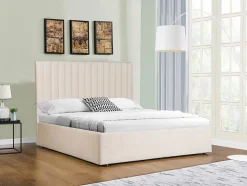 Lit avec coffre "Mia" 160 x 200 cm Beige