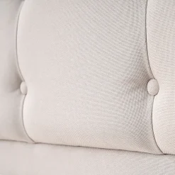 Lit avec rangement 140 x 200 cm - Lit avec 4 tiroirs, tête de lit avec prise USB-C - Lin + Bois massif - Sans Matelas - Beige