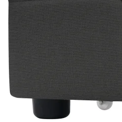 Lit avec rangement 140 x 200 cm - Lit Double avec 4 Tiroirs et LED - Lin Bois Métal - Sans Matelas - Gris