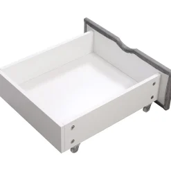 Lit avec rangement 140x200 cm - Lit Double Capitonné avec 4 Tiroirs - Velours - Sans Matelas - Gris