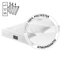 Lit avec Rangement 140x200 cm - Lit Double Capitonné avec 4 Tiroirs, Bandeau LED et Tête Réglable, Matelas Inclus, PU, Noir