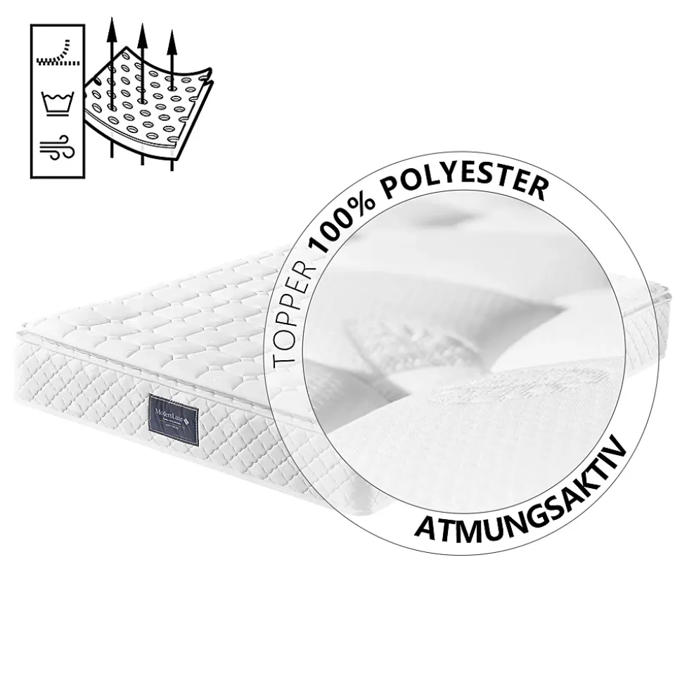 Lit avec Rangement 140x200 cm - Lit Double Capitonné avec 4 Tiroirs, Bandeau LED et Tête Réglable, Matelas Inclus, PU, Noir