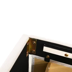 Lit avec rangement 140x200 cm - Lit double tête fleur - Velours - Sans Matelas - Beige