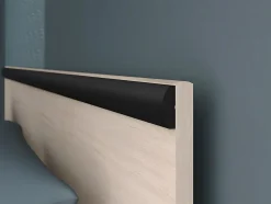 Lit avec rangements 140 x 190 cm - 2 tiroirs et 1 niche - Coloris : Naturel - PABLO