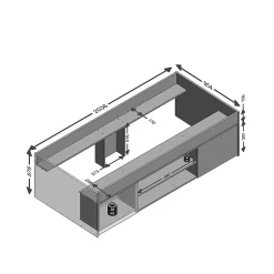 Lit avec rangements Carlo 90x200