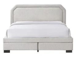 Lit avec tiroirs 180 x 200 cm - Tissu - Beige - INASTO