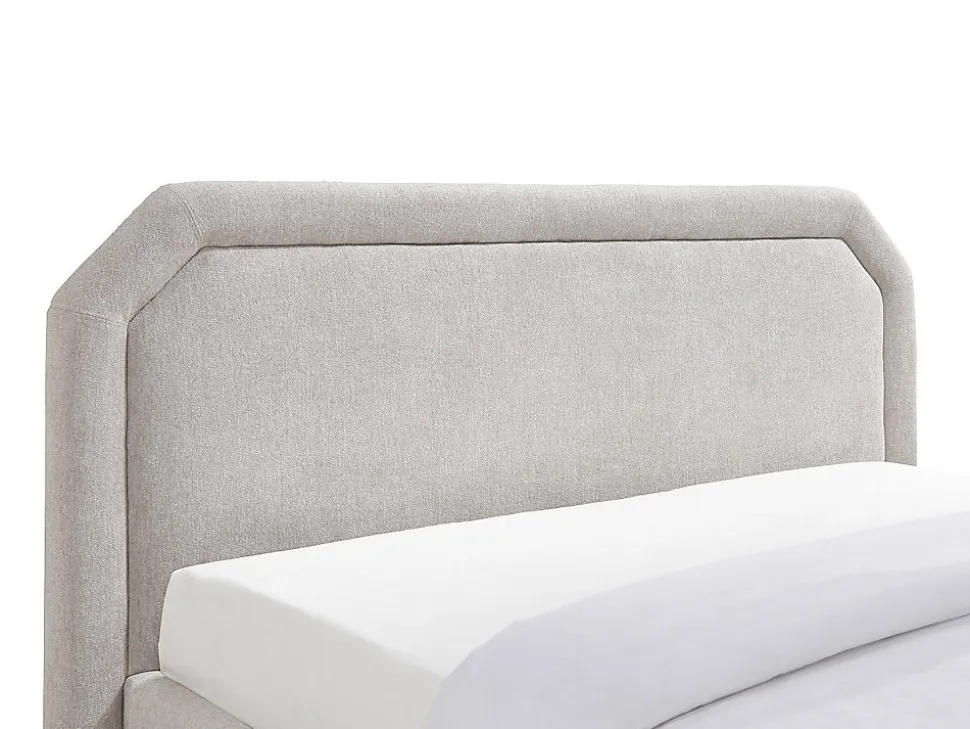 Lit avec tiroirs 140 x 190 cm - Tissu - Beige - INASTO