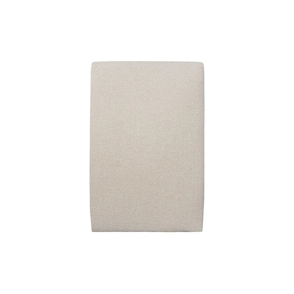 Lit avec tête de lit bouclette et sommier tapissier - Lit en bois massif