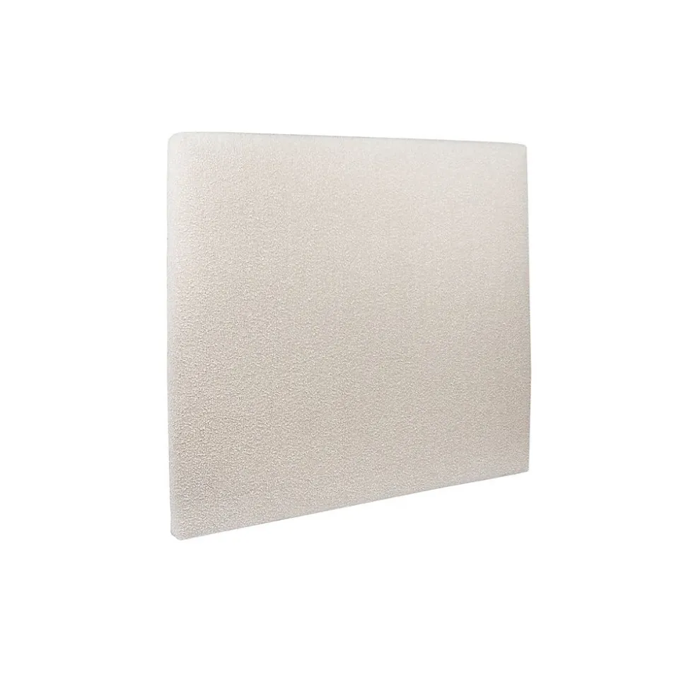 Lit avec tête de lit bouclette et sommier tapissier - Lit en bois massif