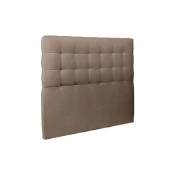 Lit avec tête de lit capitonnée velours et sommier kit - Lit en bois massif