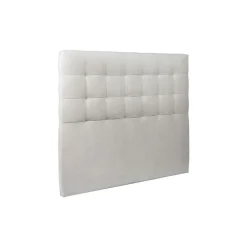 Lit avec tête de lit capitonnée velours et sommier kit - Lit en bois massif