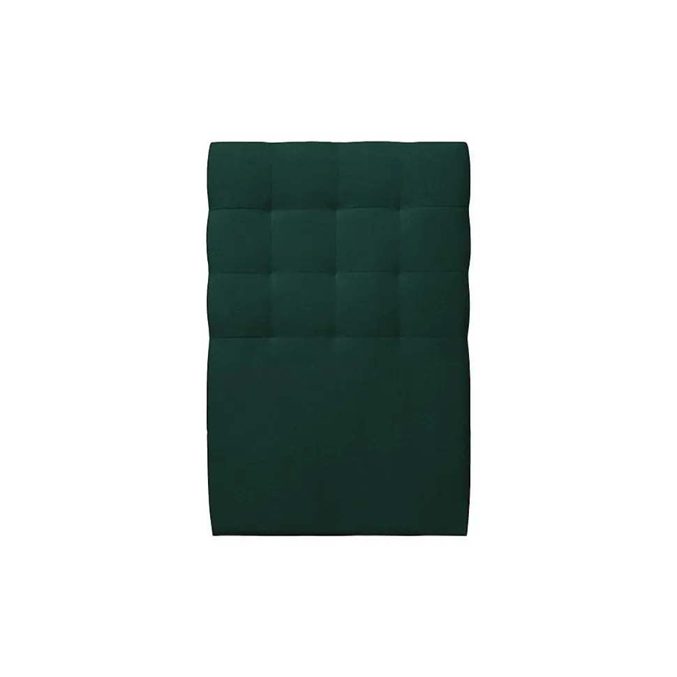 Lit avec tête de lit capitonnée velours et sommier - Lit en bois massif