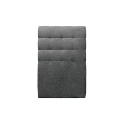 Lit avec tête de lit capitonnée tissu et sommier tapissier - Lit en bois massif