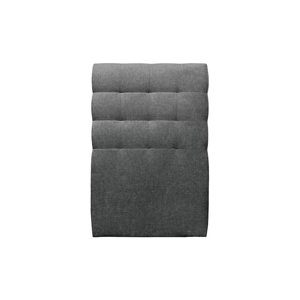 Lit avec tête de lit capitonnée tissu et sommier tapissier - Lit en bois massif