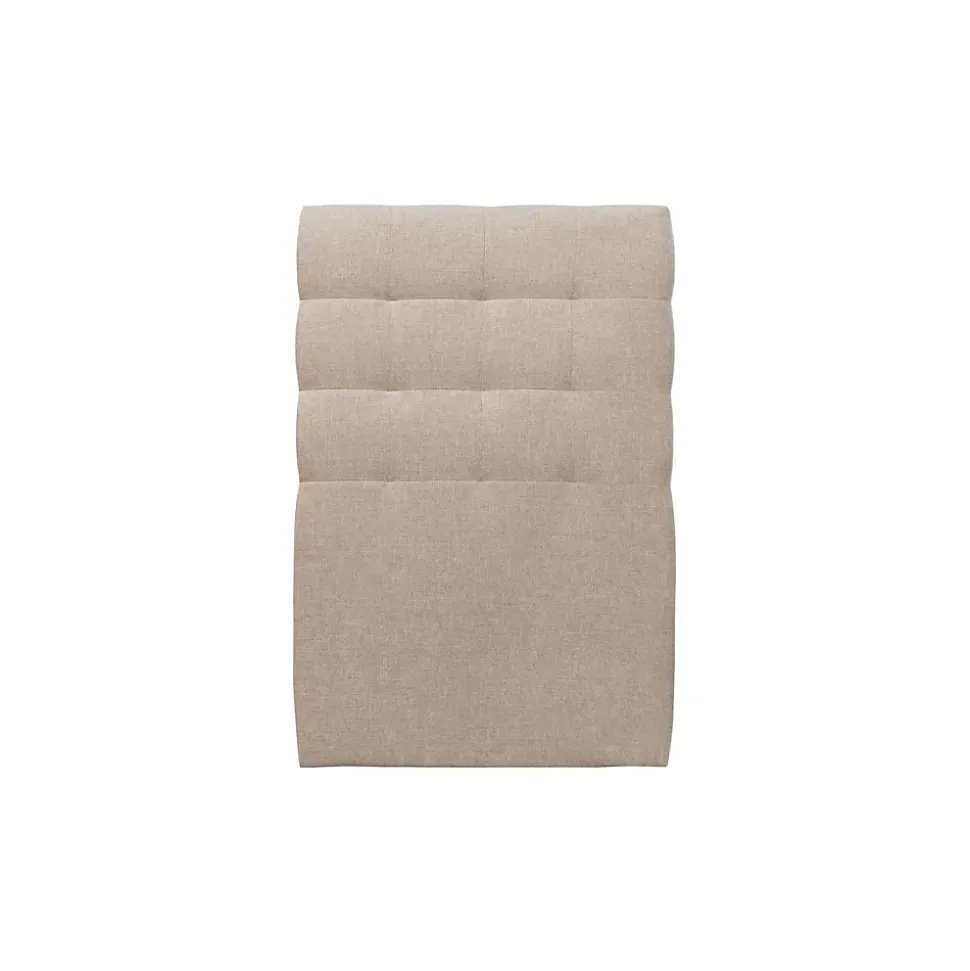 Lit avec tête de lit capitonnée tissu et sommier tapissier - Lit en bois massif