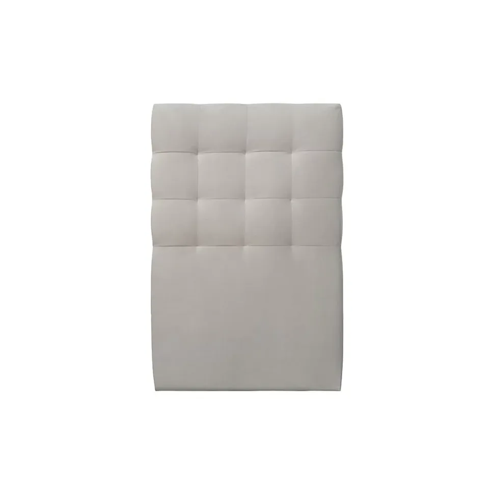 Lit avec tête de lit capitonnée velours et sommier - Lit en bois massif