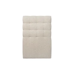 Lit avec tête de lit capitonnée et sommier tapissier - Lit en bois massif