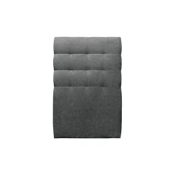 Lit avec tête de lit capitonnée tissu et sommier kit - Lit en bois massif