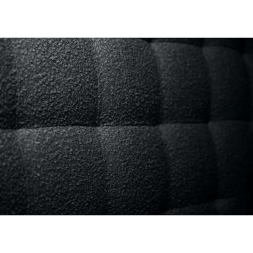 Lit avec tête de lit capitonnée et sommier tapissier - Lit en bois massif