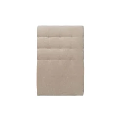 Lit avec tête de lit capitonnée tissu et sommier kit - Lit en bois massif