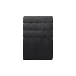 Lit avec tête de lit capitonnée tissu et sommier tapissier - Lit en bois massif