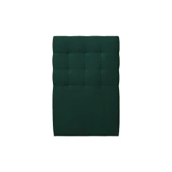 Lit avec tête de lit capitonnée velours et sommier - Lit en bois massif