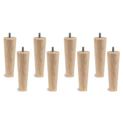 Lit avec tête de lit lignes tissu et sommier tapissier - Lit en bois massif