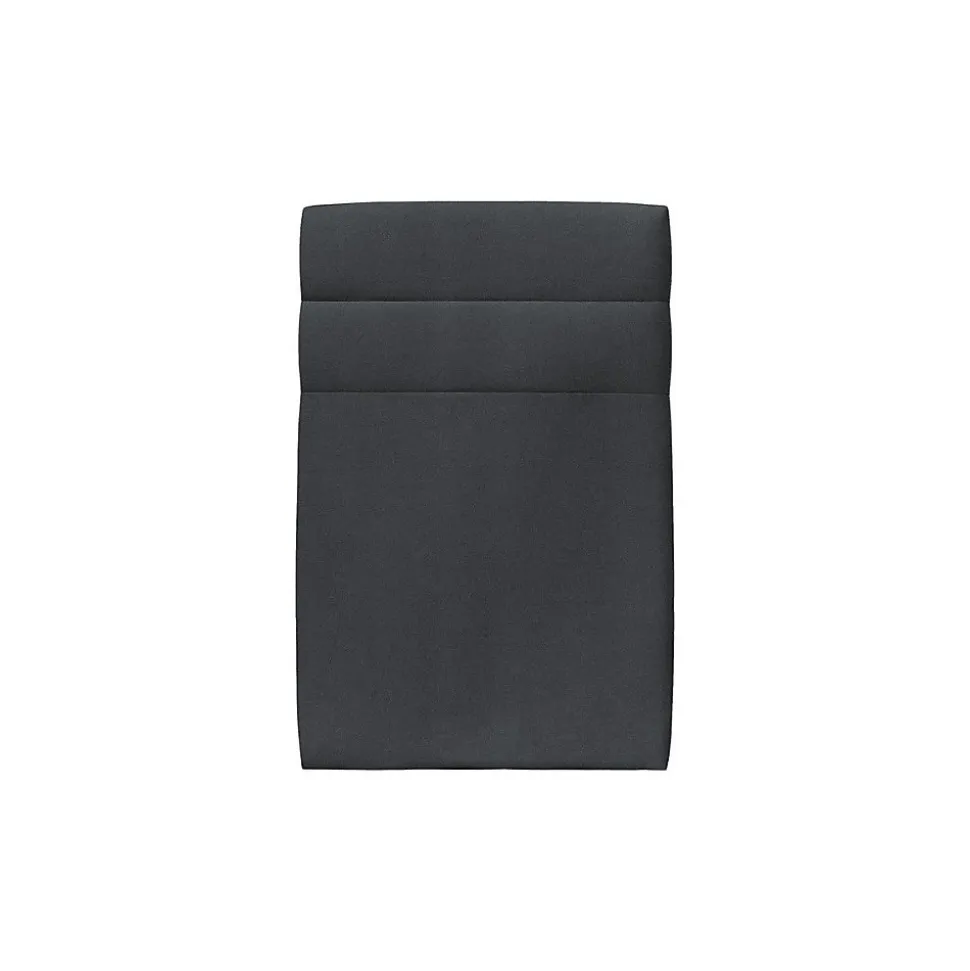 Lit avec tête de lit lignes velours et sommier tapissier - Lit en bois massif