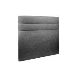 Lit avec tête de lit lignes tissu et sommier kit - Lit en bois massif