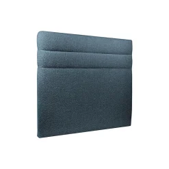 Lit avec tête de lit lignes bouclette et sommier kit - Lit en bois massif