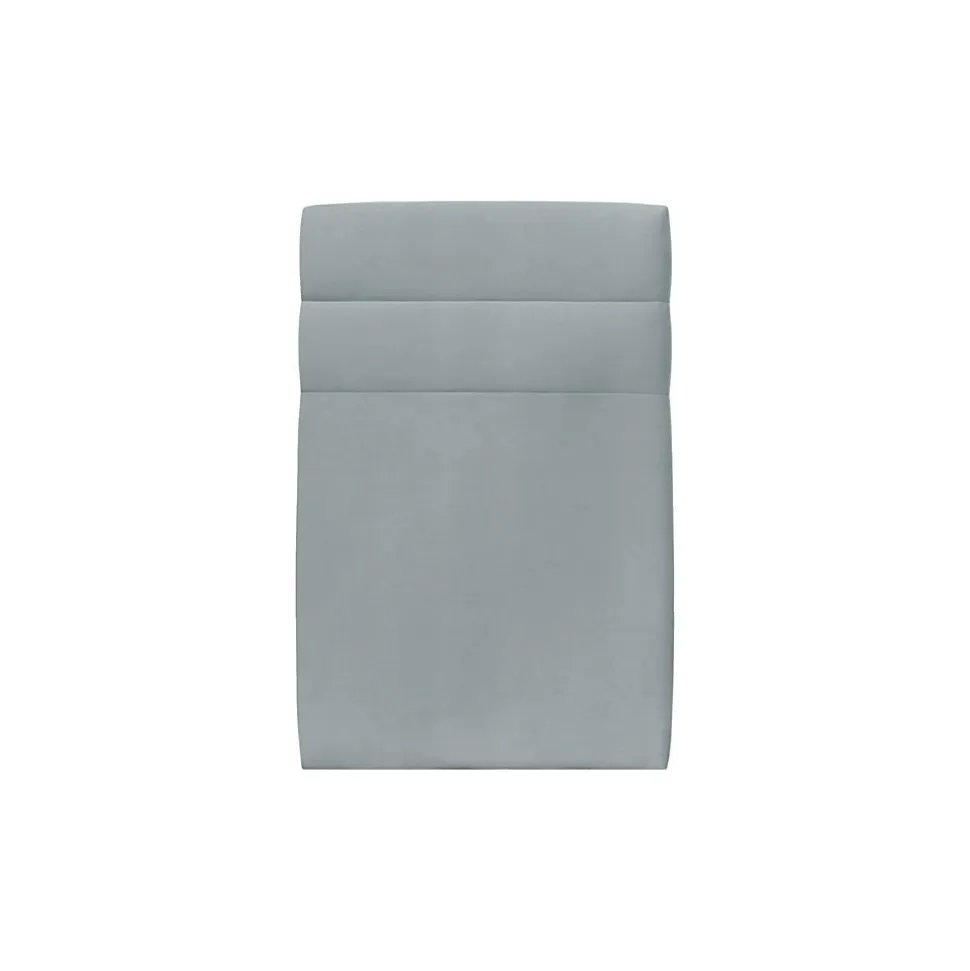 Lit avec tête de lit lignes velours et sommier tapissier - Lit en bois massif