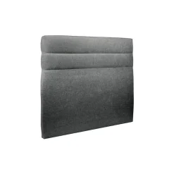 Lit avec tête de lit lignes tissu et sommier kit - Lit en bois massif