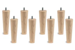 Lit avec tête de lit lignes bouclette et sommier tapissier - Lit en bois massif