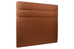 Lit avec tête de lit lignes bouclette et sommier tapissier - Lit en bois massif